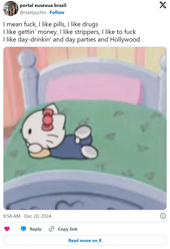 hello kitty doechii meme