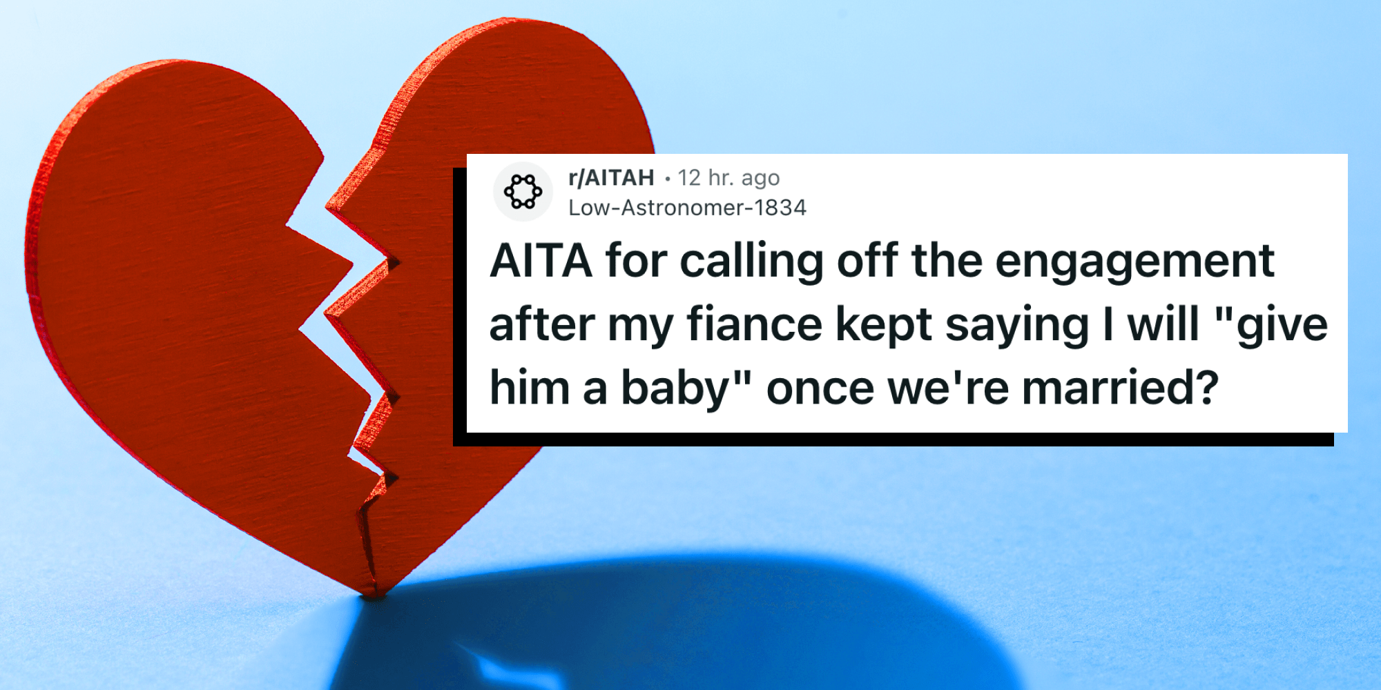 reddit aita fiance says give him a baby