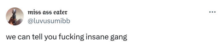 Response to the guy wanting suggestions on what he's doing wrong asking women out. Tweet reads, "we can tell you f*cking insane gang"