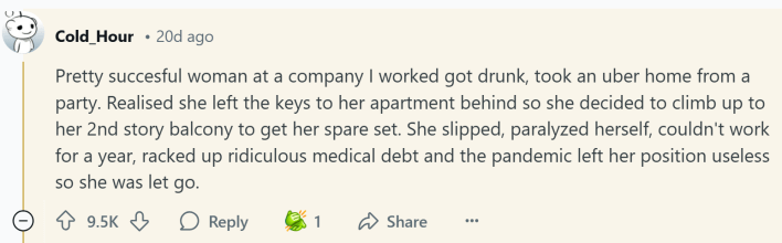 Response to a Reddit post about people who ruined their lives or others' in mere moments.