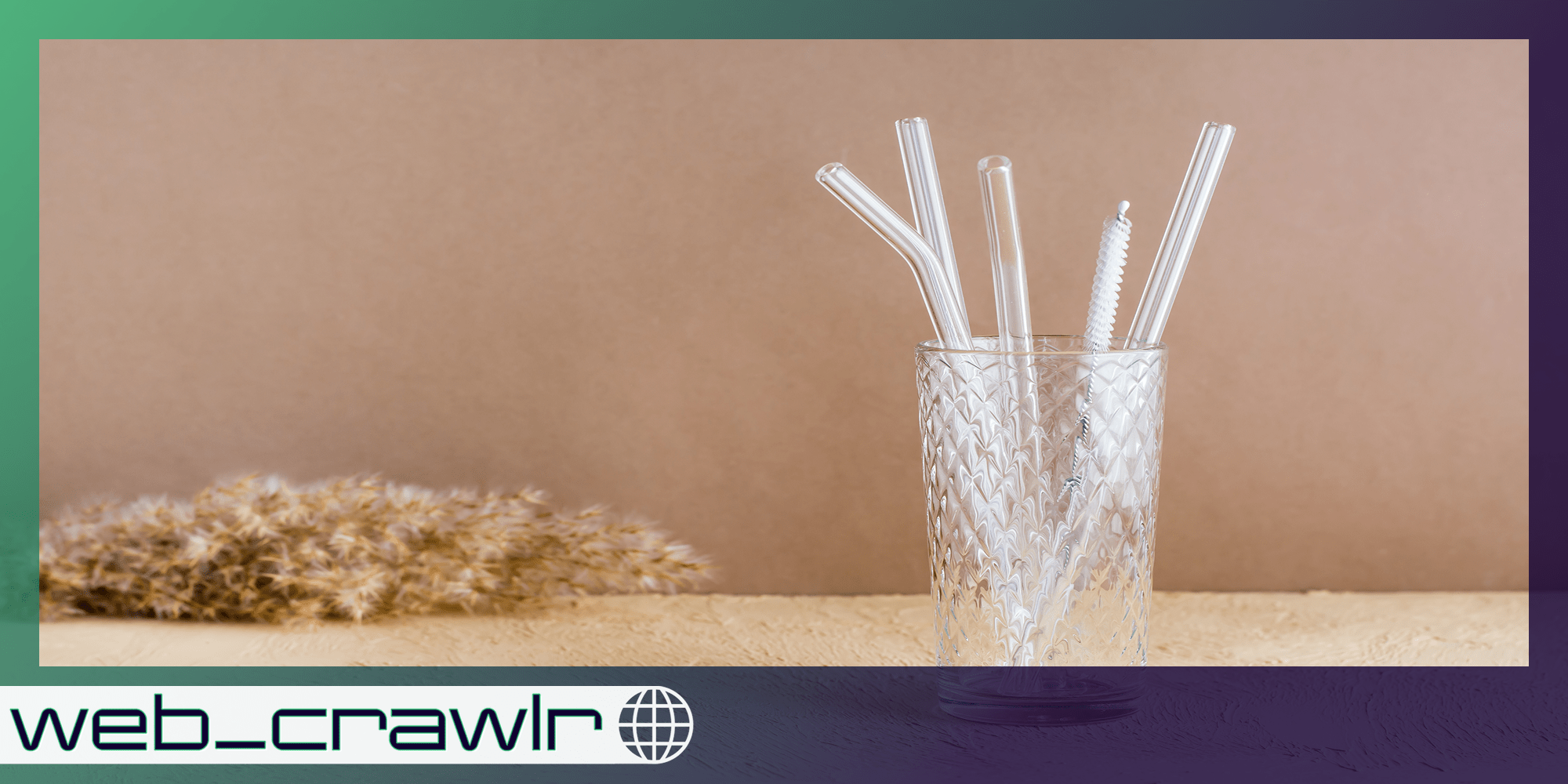 A few glass straws. The Daily Dot newsletter web_crawlr logo is in the bottom left corner.