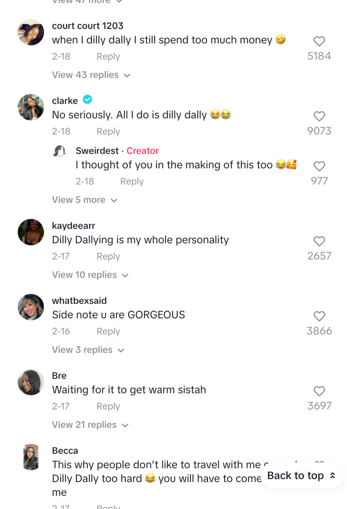 reactions to a woman in 2025 dilly dallying on a walk
