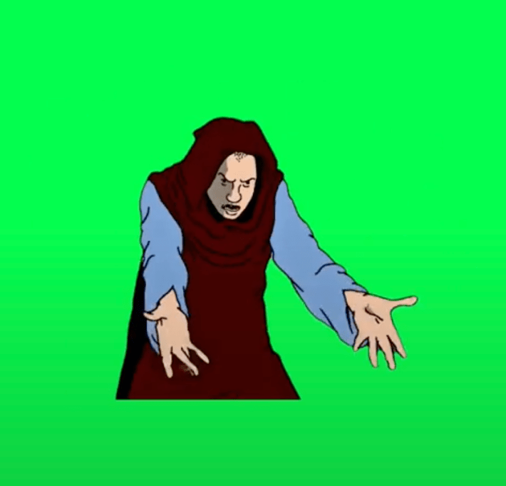 second part of Shoebody boo meme, one man conjuring