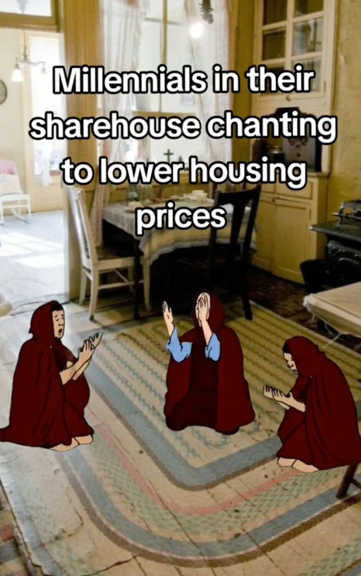 millenials who want to lower housing prices using shoebody bop meme
