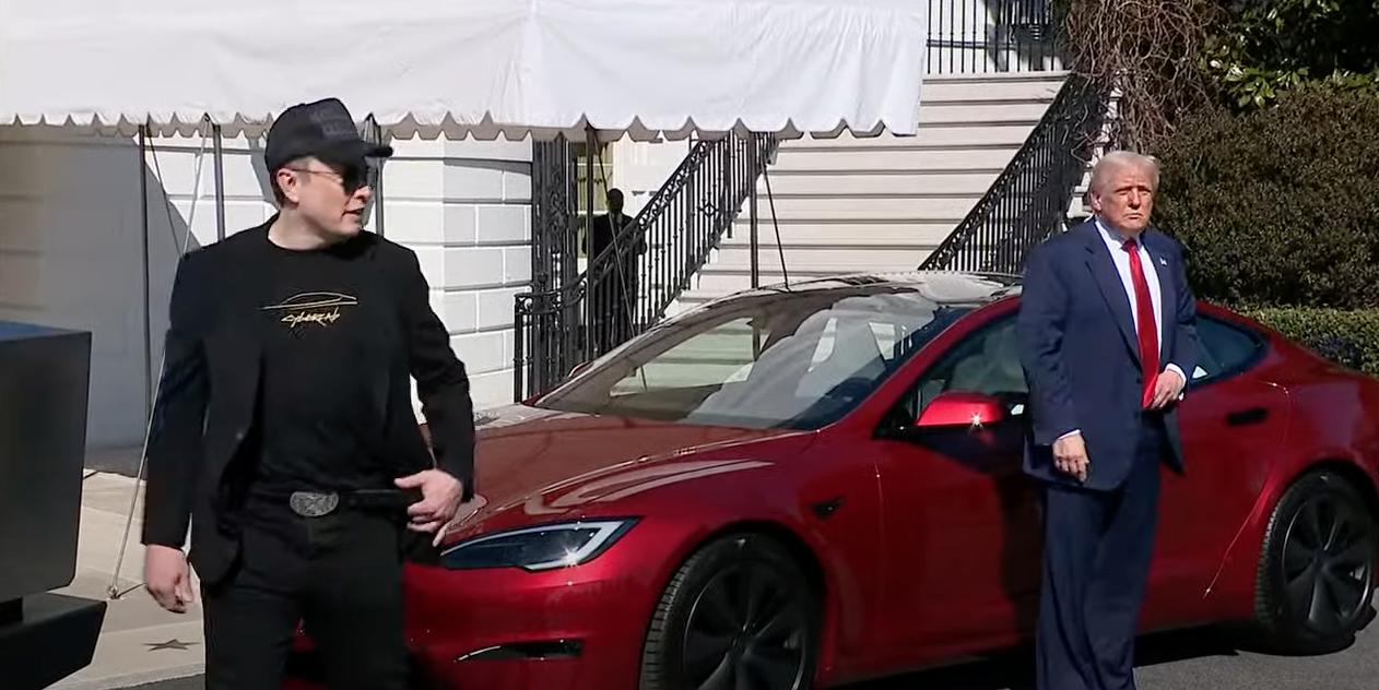 trump buys tesla at white house event