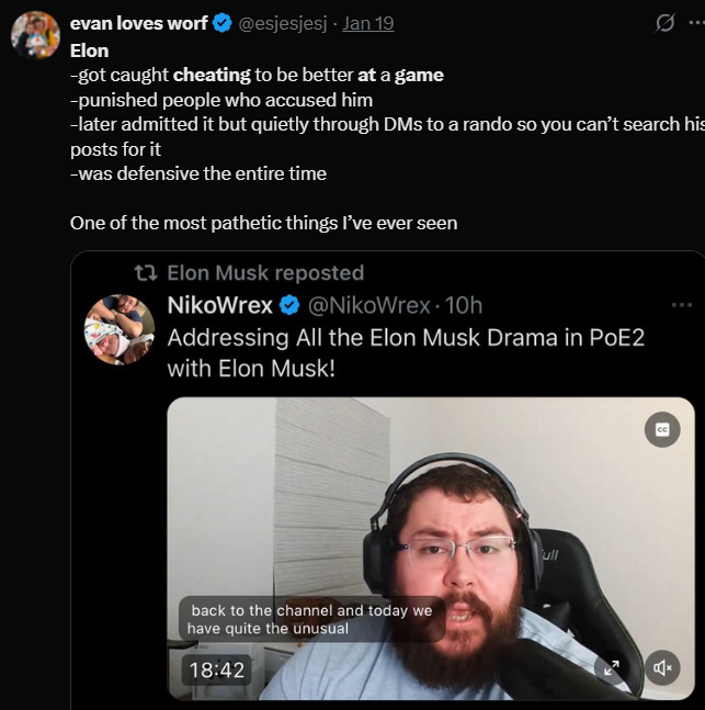 Screenshot from an X post discussing assassin's creed elon musk