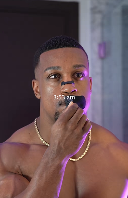 Screenshot from a TikTok video about the ashton hall morning routine