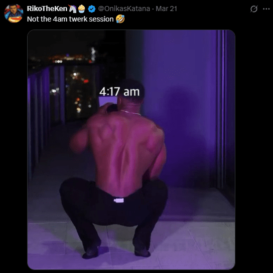 Screenshot from an X post discussing the ashton hall morning routine