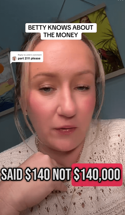 Screenshot from a TikTok discussion about betty the waitress gofundme