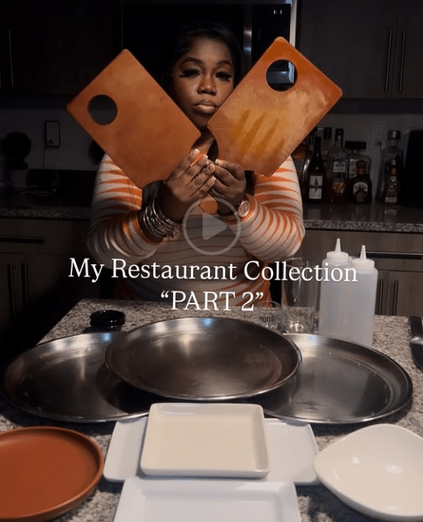 Screenshot from TikTok discussing my restaurant collection