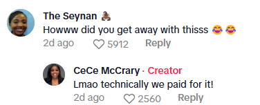 Screenshot from TikTok discussing my restaurant collection
