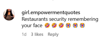 Screenshot from TikTok discussing my restaurant collection