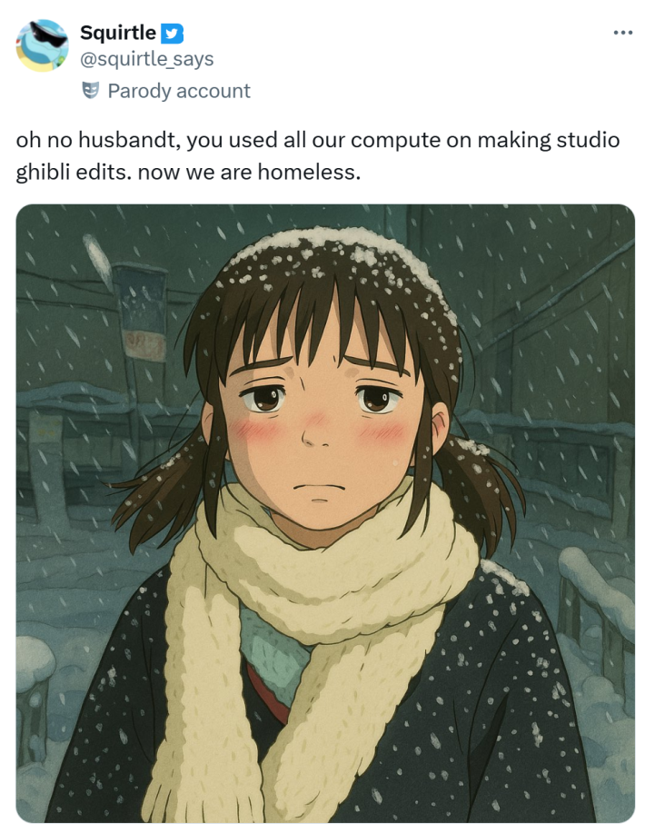 Oh no husbandt meme turned Studio Ghibli style via ChatGPT.