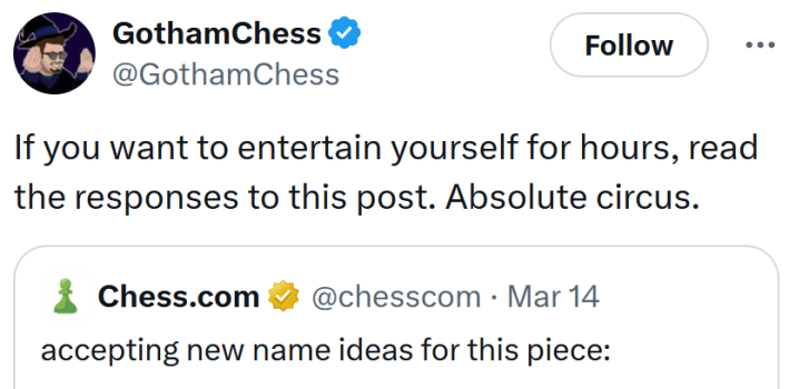 Tweet reading "If you want to entertain yourself for hours, read the responses to this post. Absolute circus."