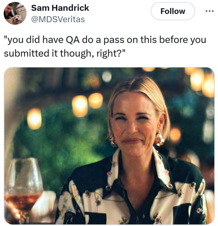 Coming Out As A Trump Voter meme about video game programming.