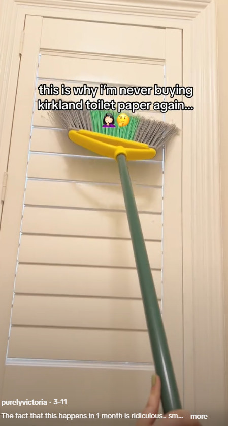 Kirkland toilet paper causes dust, user says.