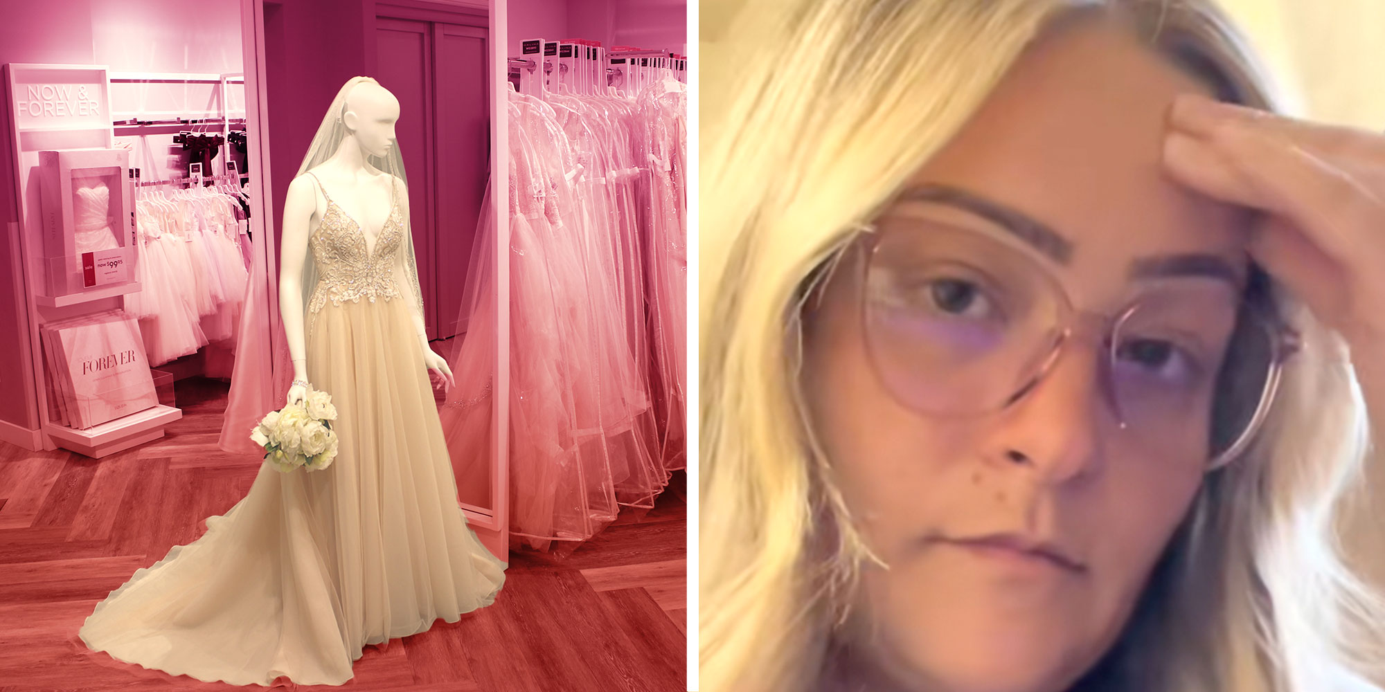 Photo of a Bridal Shop; Screenshot of tiktok user @nessamartinezyt