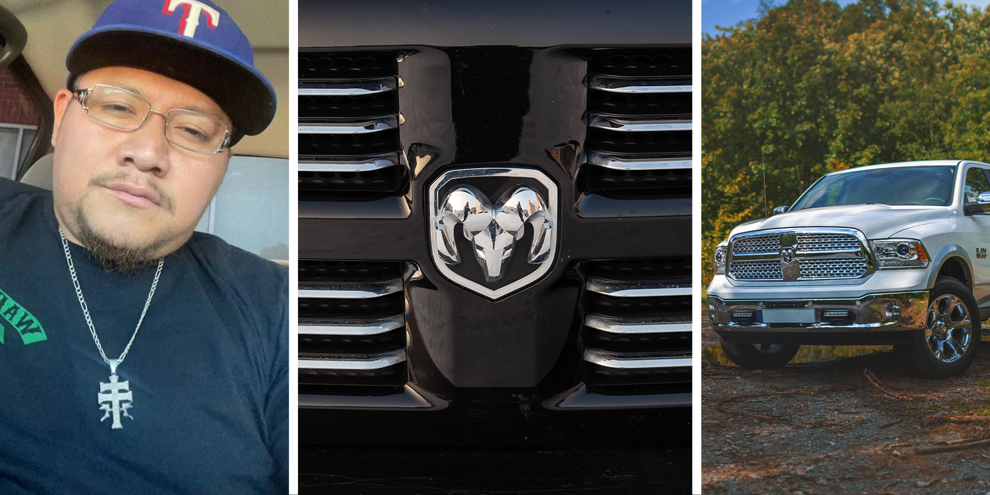 Mechanic shares what he sees under a dodge pickup(l) Dodge Ram Logo(c) Dodge Ram White(r)
