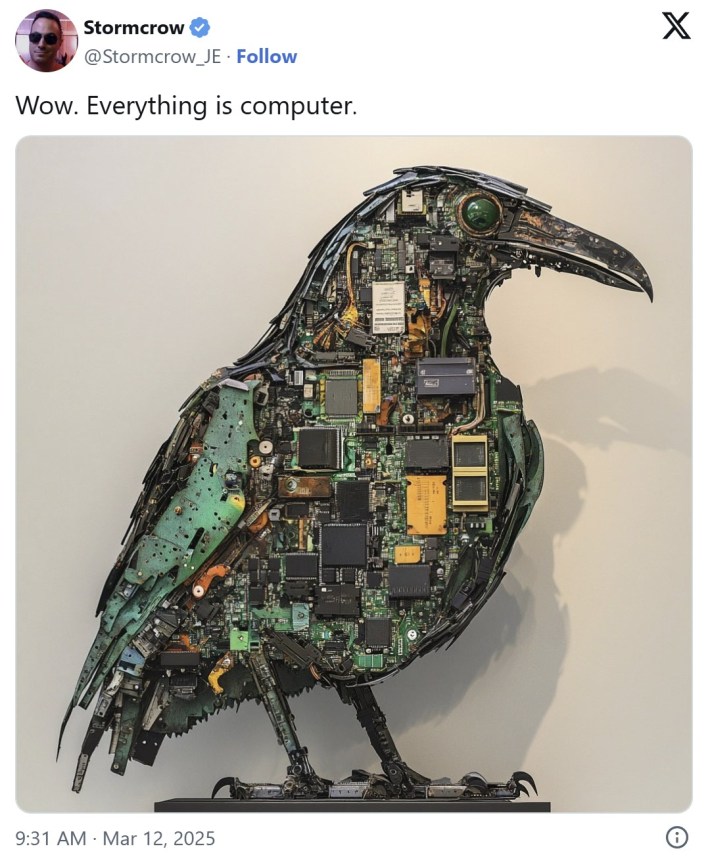 Wow. Everything is computer.