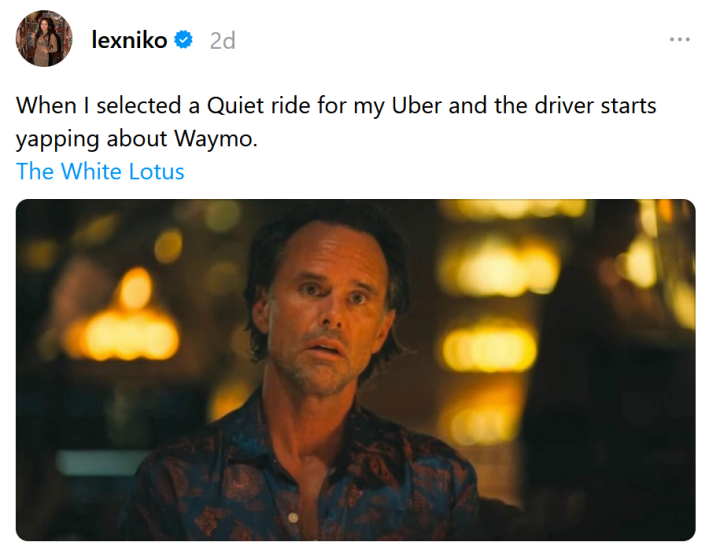 Gagged Goggins meme about Uber drivers talking during a quiet ride.