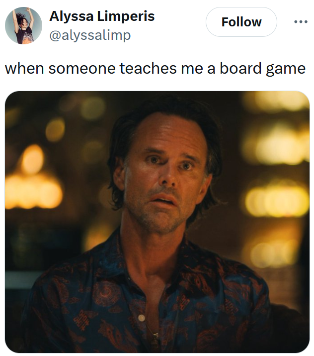 Gagged Goggins meme about learning a new board game.