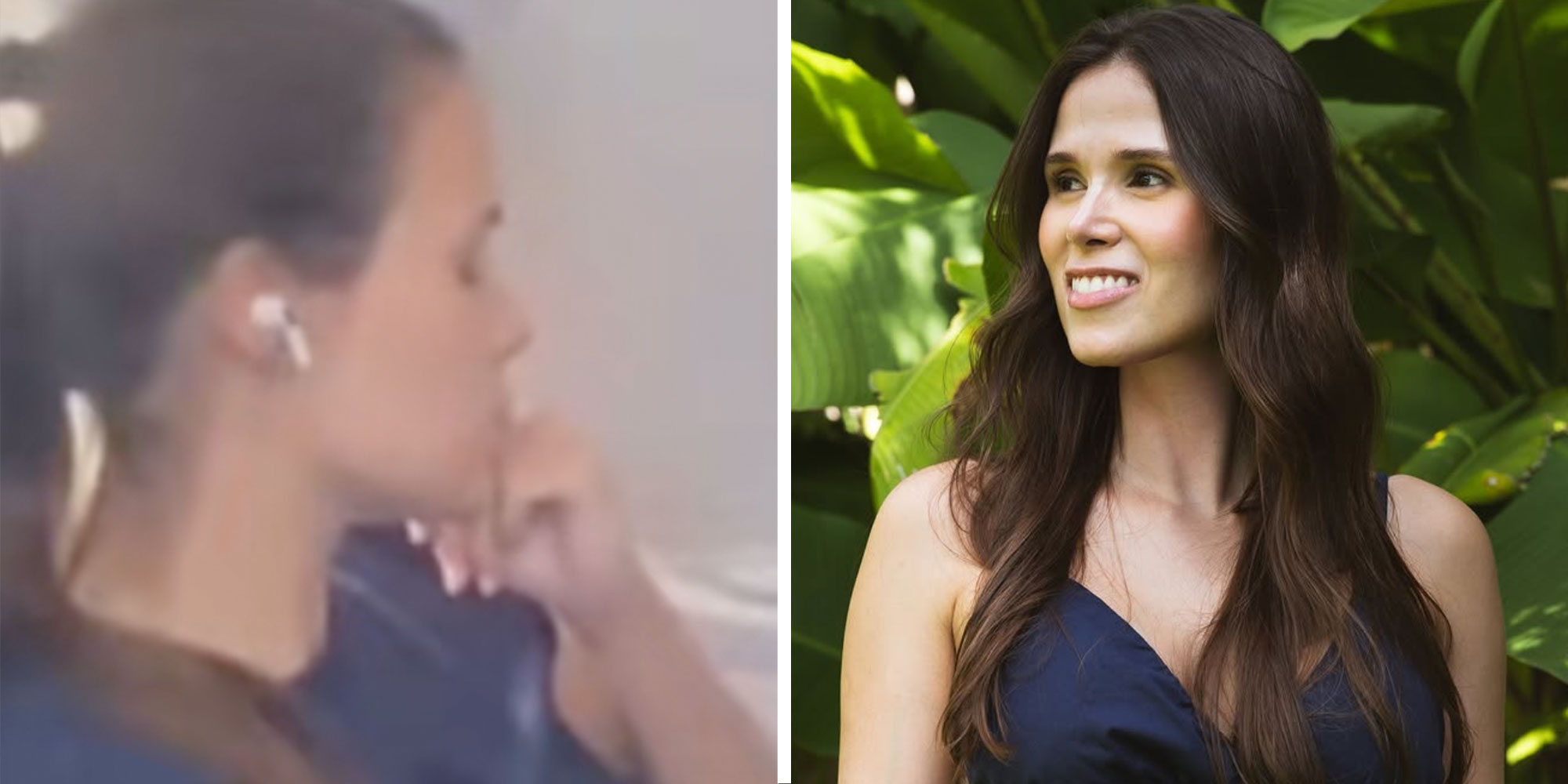 Left: Screenshot of Jeniffer Castro from Tiktok user @antenasulfm's viral video; Right: Photo of Jeniffer Castro from her Instagram @jeniffercastro