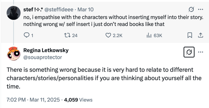 self-insert main character