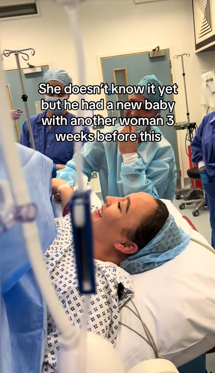 ‘She Doesn't Know It Yet’ TikTok trend of a laughing woman that says, "she doesn't know it yet but he had a new baby with another woman 3 weeks before this."