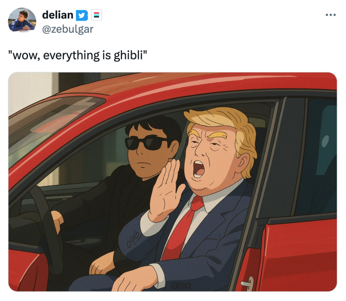 Everything's Computer meme turned into a Ghibli scene via AI.