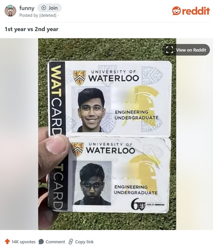 univeristy of waterloo meme reddit