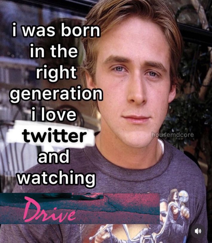 "I was born in the right generation" meme with the Drive logo.