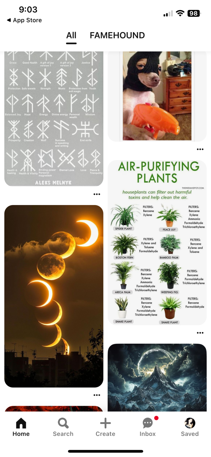 An ad free pinterest page