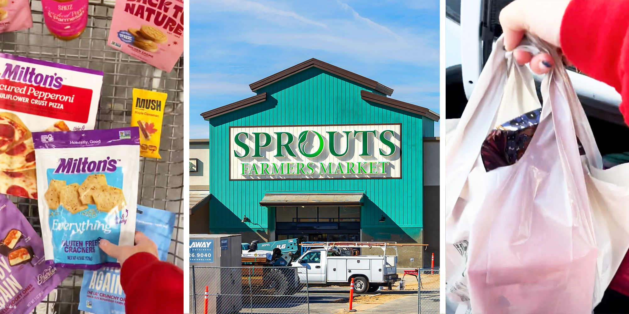 Colorful Grocery Haul, Sprouts Farmers Market Store, A women holding a Bag