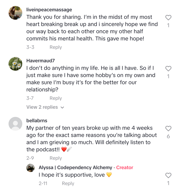 Reactions to couple who broke up and got back together TikTok