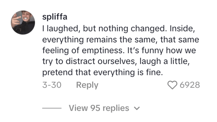 An existential reason why the how's my hair/pissing trend is funny/resonant