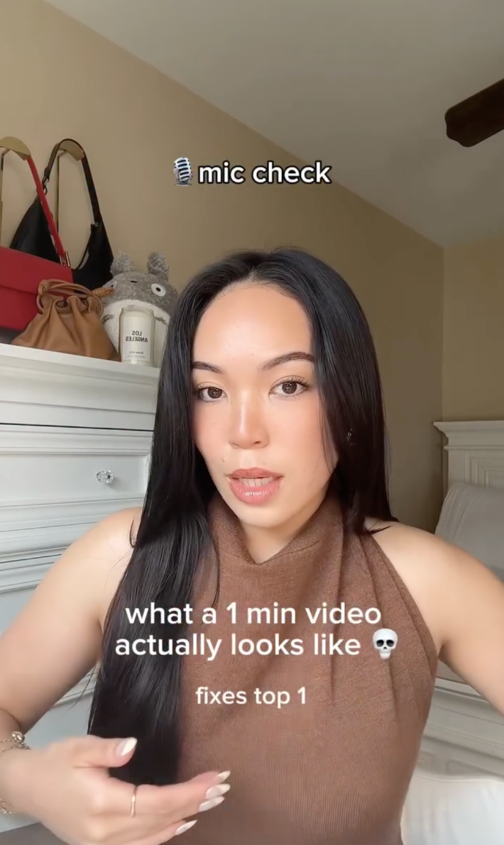 Front page of what a one minute video looks like