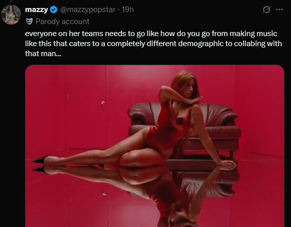 Screenshot from an X post related to tate mccrae morgan wallen