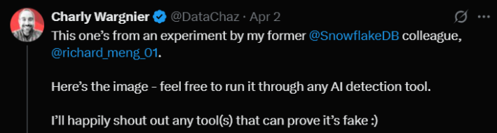 Screenshot of an X post discussing chatgpt fake receipts
