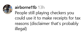 Screenshot of an Instagtam post discussing chatgpt fake receipts