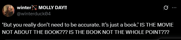 Screenshot from X post discussing emerald fennell wuthering heights