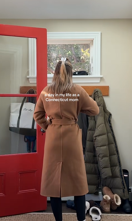 Screenshot from TikTok post about connecticut housewife kylie swanson