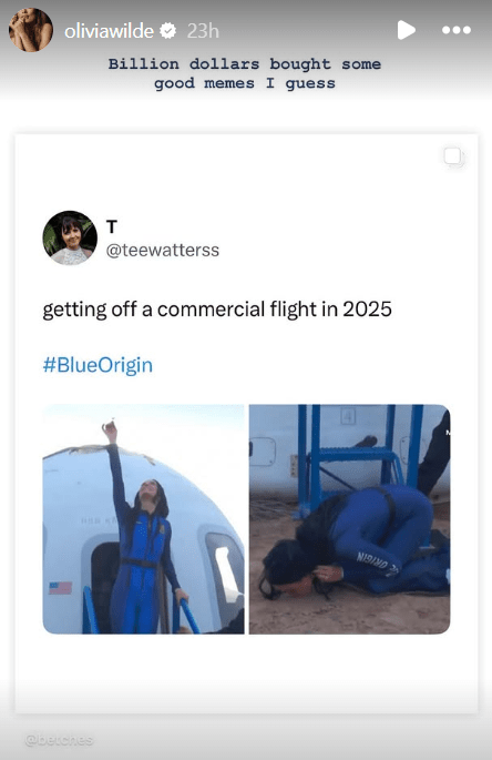 Screenshot from an IG story discussing katy perry wendy's kesha