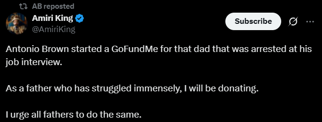 Screenshot from an X post discussing mcdonalds babysitting arrest