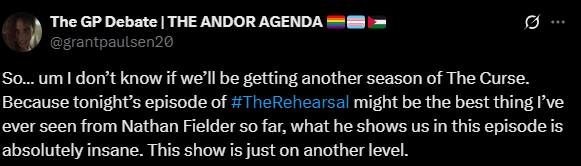 Screenshot from X post related to nathan fielder nazis