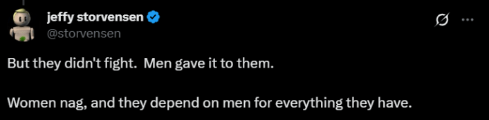 Screenshot from an X post discussing women fought for cubicles