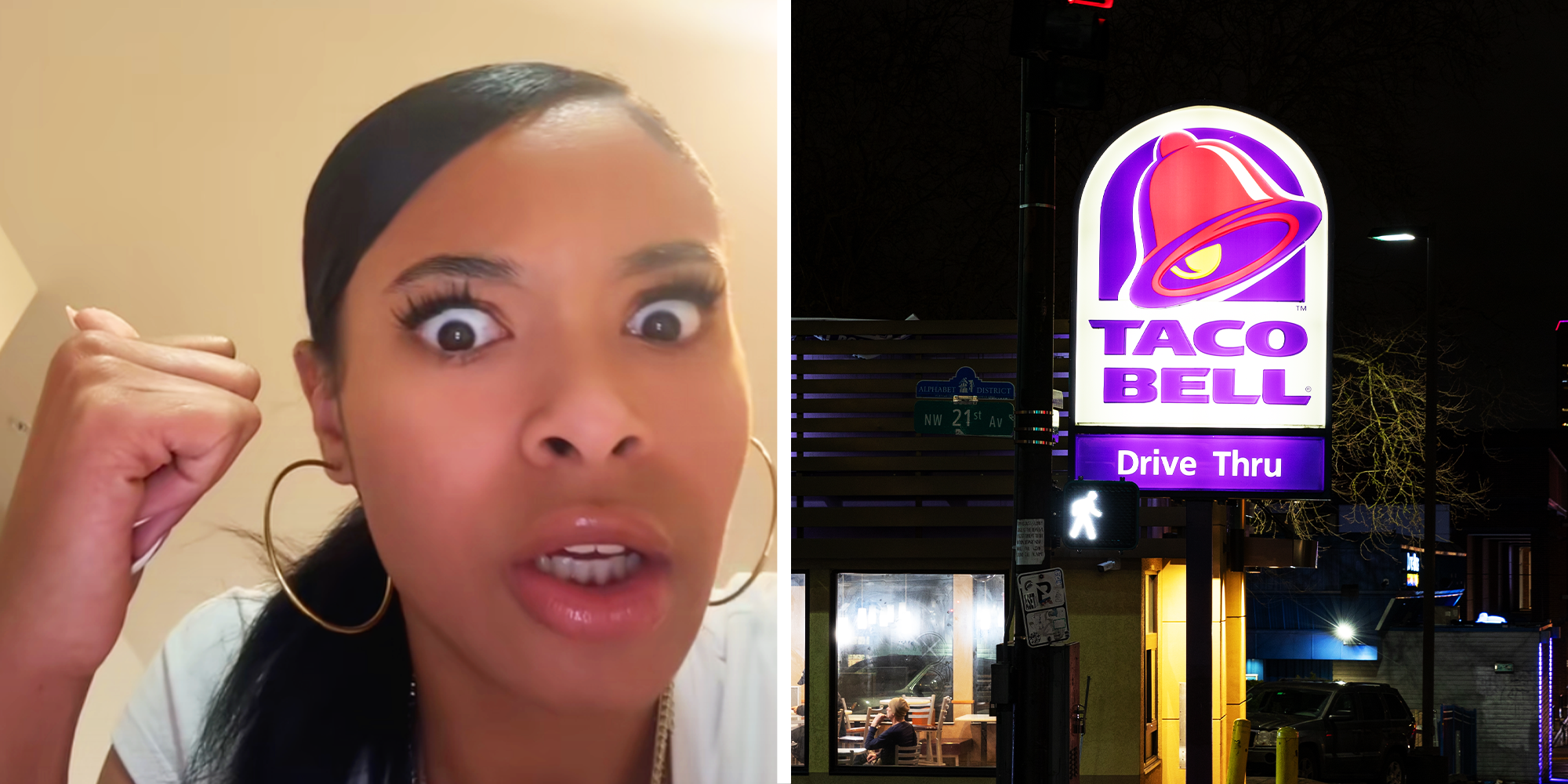 Woman rages at 3am, when Taco Bell drive thru lies about their drink machines being down
