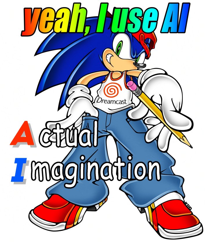 Actual Imagination meme with Sonic the Hedgehog.