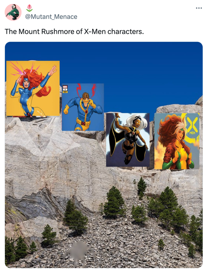 The Mount Rushmore of X-Men characters.