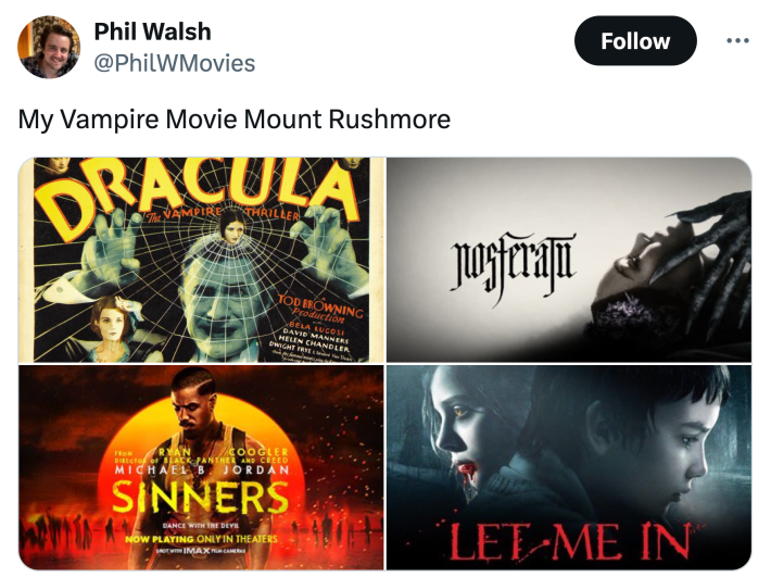 "My Vampire Movie Mount Rushmore"