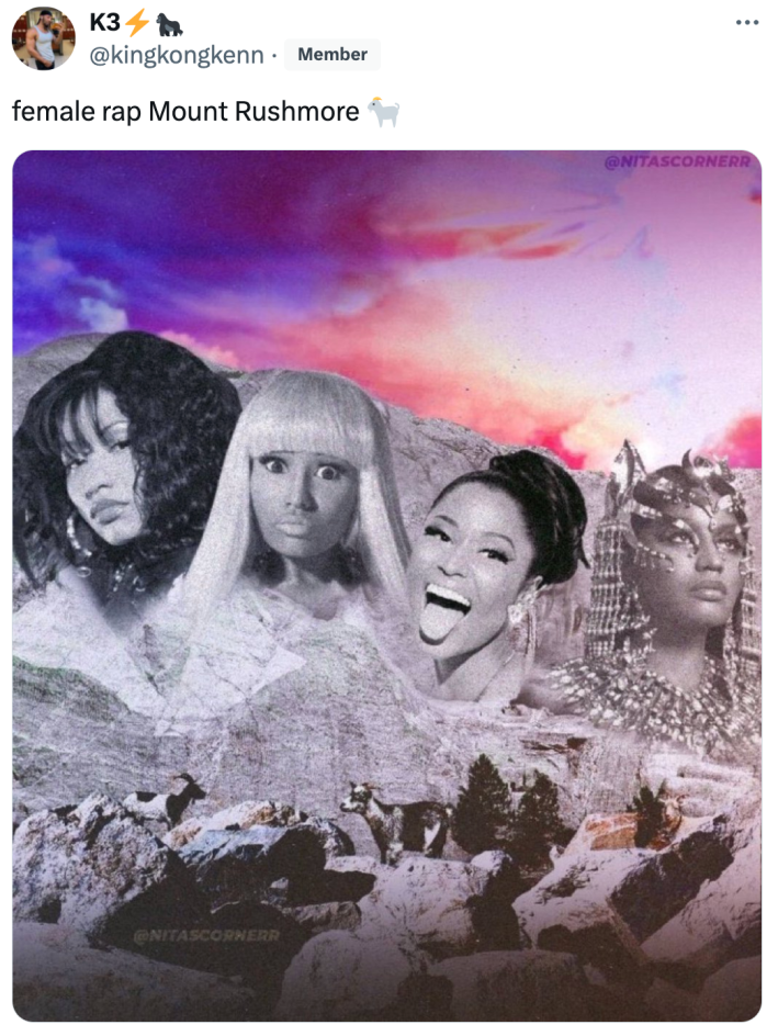 Female Rapper Mount Rushmore